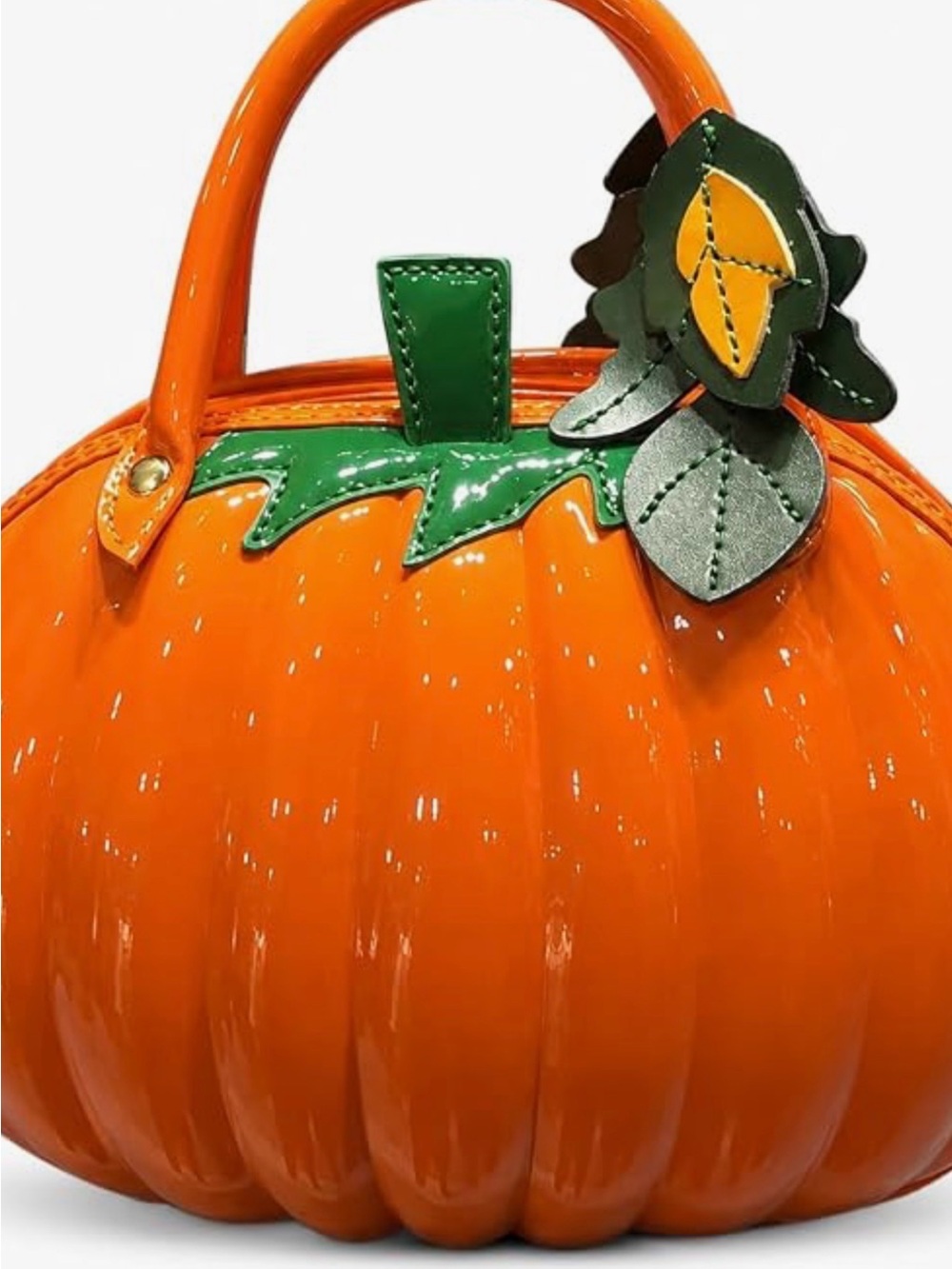 Pumpkin Crossbody Bag with Strap - 3D Glossy